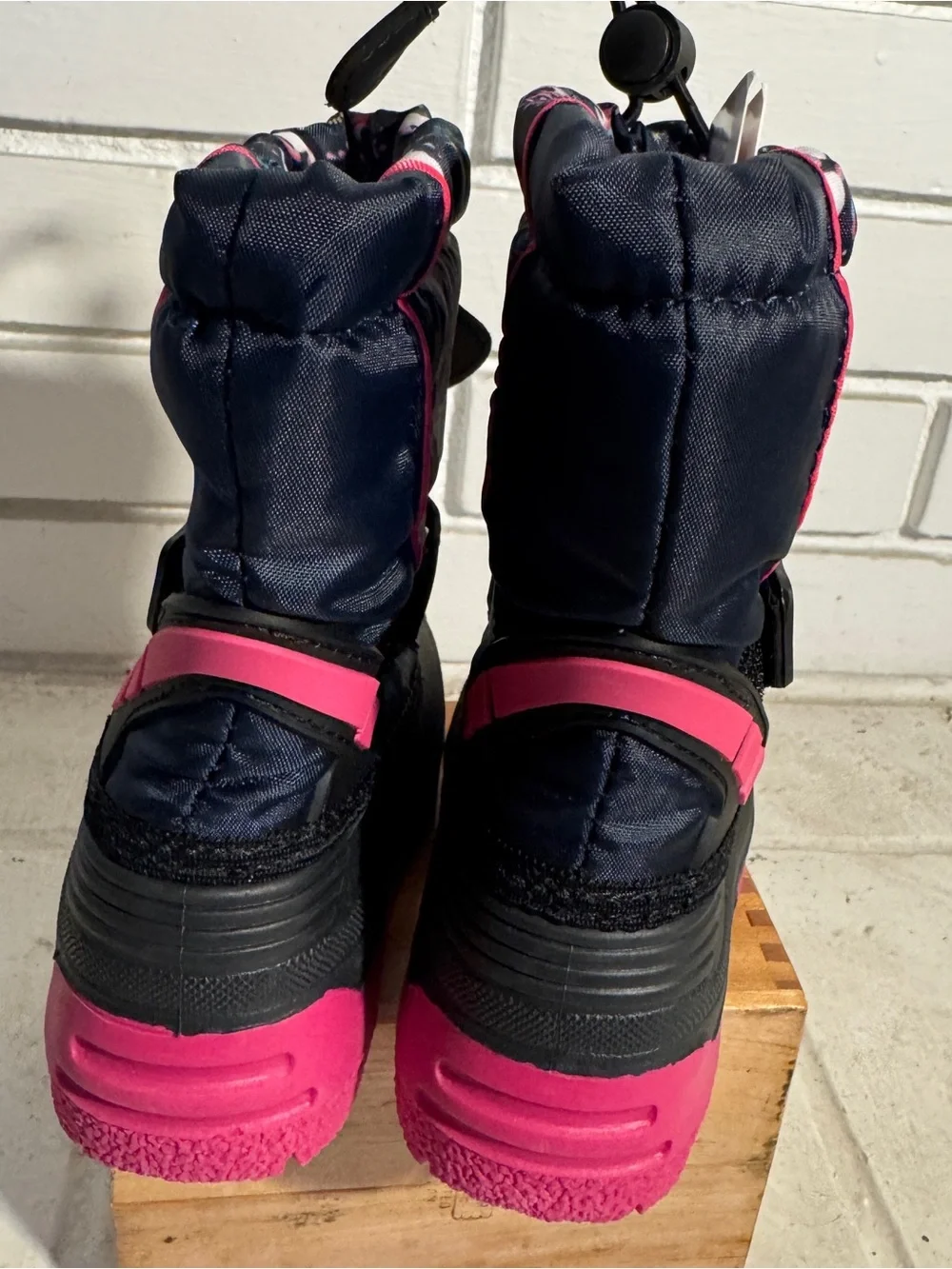 Merence Kids' Navy & Pink Unicorn Snow Boots